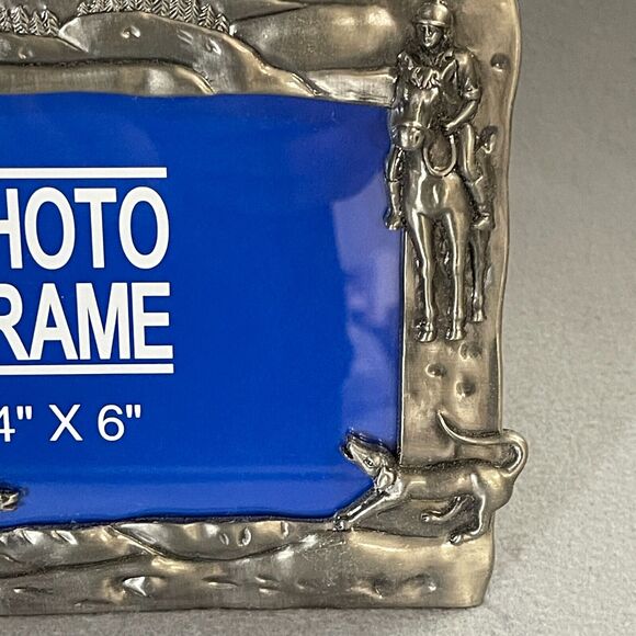 Fox Hunt Photo Frame 4x6 Rectangular Hunting Scene Horses Dogs - Picture 3 of 7